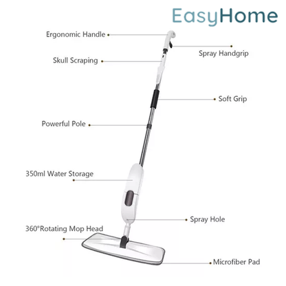 EasyHome - Mopa microfibra con spray pulverizador